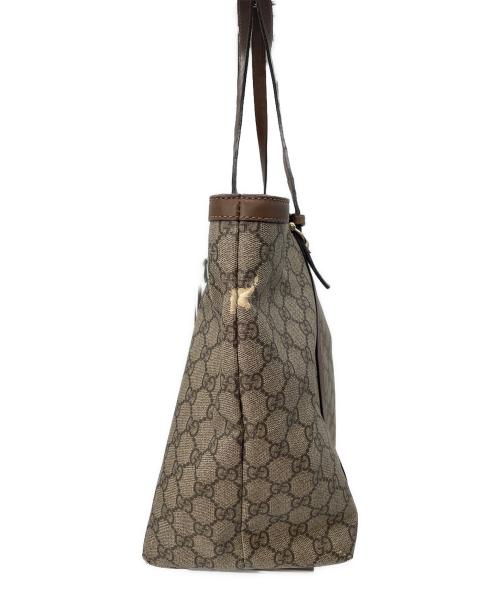 GUCCI（グッチ）GUCCI (グッチ) トートバッグ GGスプリーム ベージュ×ブラウンの古着・服飾アイテム