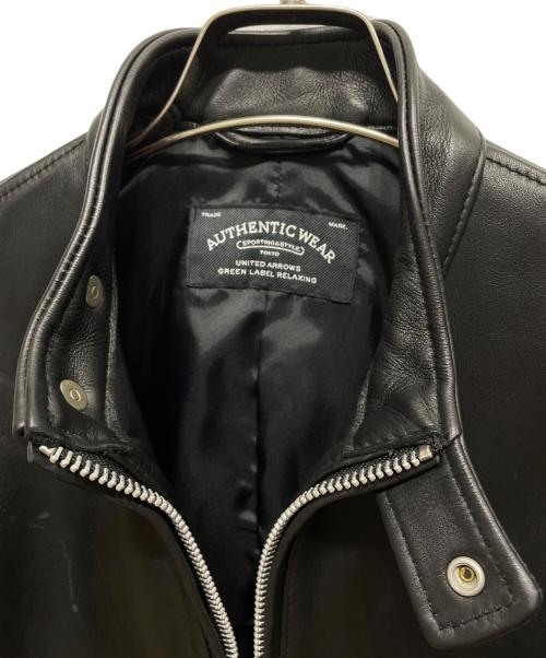 nano・universe（ナノ・ユニバース）nano・universe (ナノ・ユニバース) レザージャケット ブラック サイズ:Ｍの古着・服飾アイテム