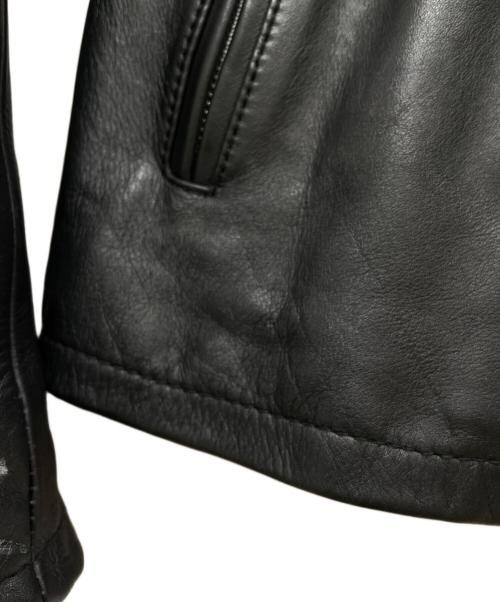 nano・universe（ナノ・ユニバース）nano・universe (ナノ・ユニバース) レザージャケット ブラック サイズ:Ｍの古着・服飾アイテム