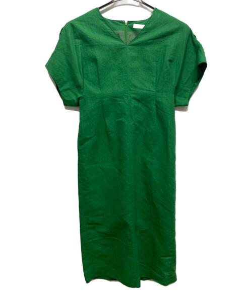 BALLSEY（ボールジィ）BALLSEY (ボールジィ) リネンワンピース グリーン サイズ:34の古着・服飾アイテム