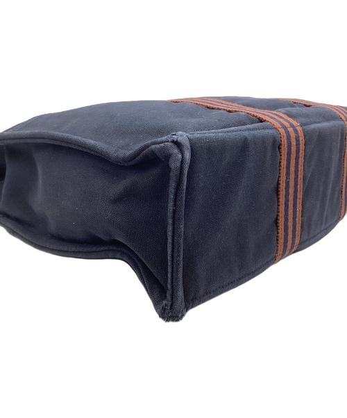 HERMES（エルメス）HERMES (エルメス) ハンドバッグ ネイビー×ブラウンの古着・服飾アイテム