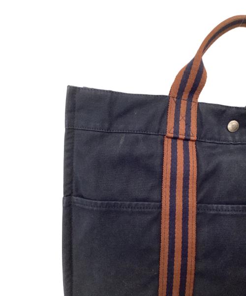 HERMES（エルメス）HERMES (エルメス) ハンドバッグ ネイビー×ブラウンの古着・服飾アイテム