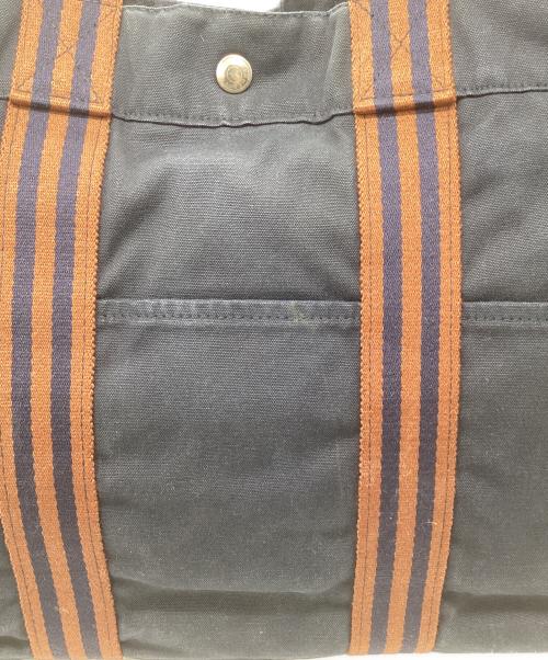 HERMES（エルメス）HERMES (エルメス) ハンドバッグ ネイビー×ブラウンの古着・服飾アイテム