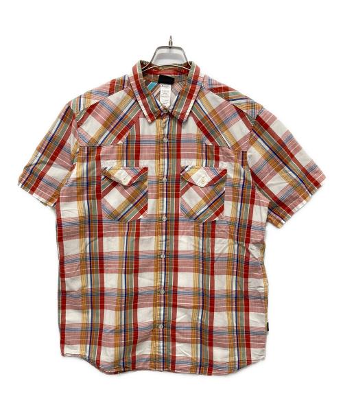 Patagonia（パタゴニア）Patagonia (パタゴニア) 半袖シャツ レッド×オレンジ サイズ:Lの古着・服飾アイテム