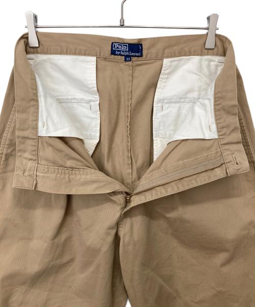 POLO RALPH LAUREN（ポロ・ラルフローレン）POLO RALPH LAUREN (ポロ・ラルフローレン) 2タックワイドチノパン ベージュ サイズ:83.5cm（W33）の古着・服飾アイテム