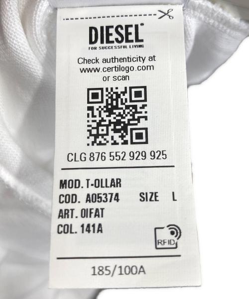 DIESEL（ディーゼル）DIESEL (ディーゼル) カットソー ホワイト サイズ:L 未使用品の古着・服飾アイテム