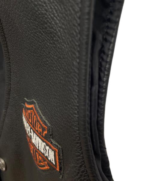 HARLEY-DAVIDSON（ハーレーダビッドソン）HARLEY-DAVIDSON (ハーレーダビッドソン) レザーベスト ブラック サイズ:Sの古着・服飾アイテム