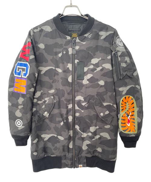 A BATHING APE（アベイシングエイプ）A BATHING APE (ア ベイシング エイプ) フライトジャケット グレー サイズ:XSの古着・服飾アイテム