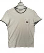 MONCLERモンクレール）の古着「半袖Tシャツ」｜グレー×ホワイト