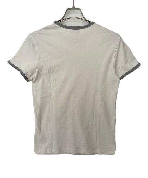 MONCLER（モンクレール）MONCLER (モンクレール) 半袖Tシャツ グレー×ホワイト サイズ:Sの古着・服飾アイテム