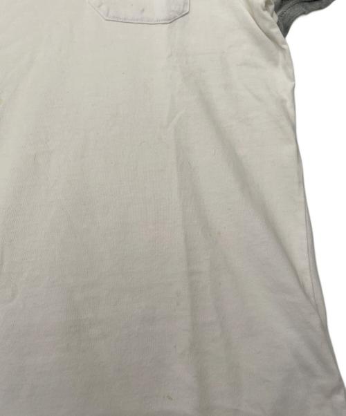 MONCLER（モンクレール）MONCLER (モンクレール) 半袖Tシャツ グレー×ホワイト サイズ:Sの古着・服飾アイテム