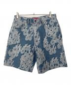 SUPREMEシュプリーム）の古着「Flames Jacquard Baggy Denim Short」｜インディゴ