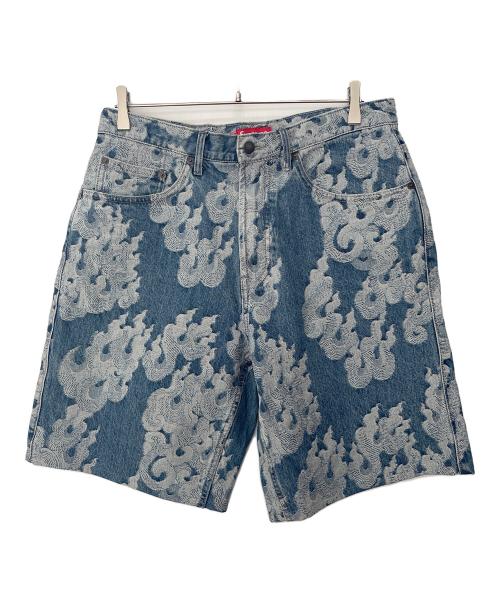 SUPREME（シュプリーム）SUPREME (シュプリーム) Flames Jacquard Baggy Denim Short インディゴ サイズ:ｻｲｽﾞ81cm （W32）の古着・服飾アイテム