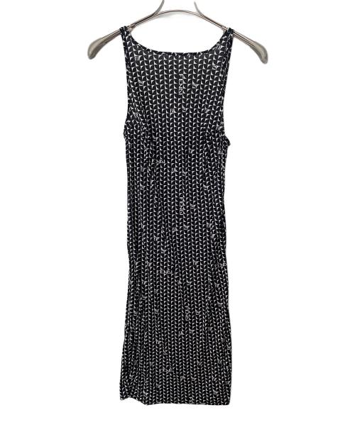 FENDI（フェンディ）FENDI (フェンディ) ノースリーブ・キャミソールワンピース ブラック×ホワイト サイズ:44の古着・服飾アイテム