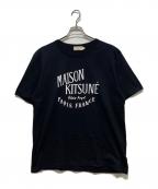 maison kitsuneメゾンキツネ）の古着「半袖カットソー」｜ブラック