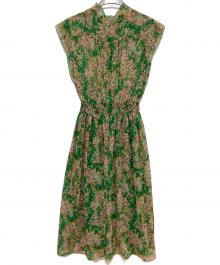 Loulou Willoughby（ルルウィルビー）の古着「ノースリーブ・キャミソールワンピース」｜グリーン