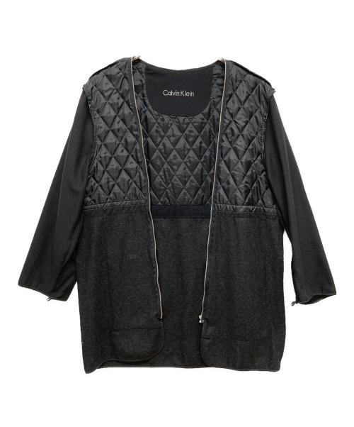Calvin Klein（カルバンクライン）Calvin Klein (カルバンクライン) ライナー付ステンカラーコート ブラック サイズ:42の古着・服飾アイテム