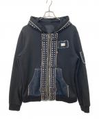 PHILIPP PLEIN HOMMEフィリップレインオム）の古着「ジップパーカー」｜ブラック