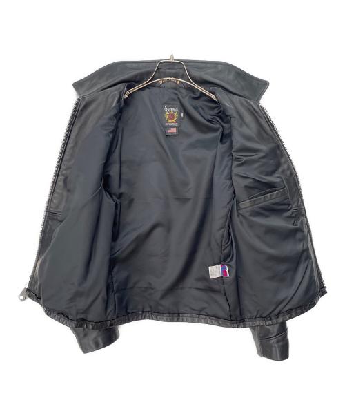Schott（ショット）Schott (ショット) レザートラッカージャケット ブラック サイズ:40の古着・服飾アイテム