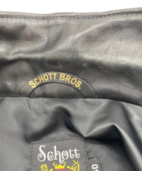 Schott（ショット）Schott (ショット) レザートラッカージャケット ブラック サイズ:40の古着・服飾アイテム