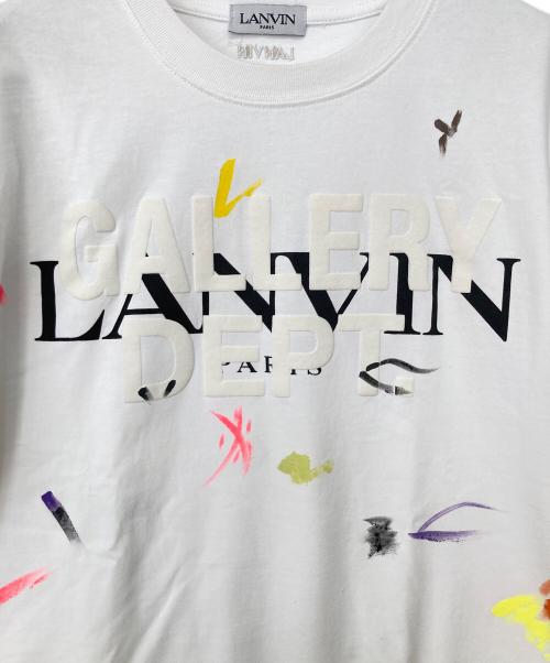 LANVIN（ランバン）LANVIN (ランバン) GALLERY DEPT (ギャラリー デプト) 半袖カットソー ホワイト サイズ:Lの古着・服飾アイテム