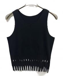 ISSEY MIYAKE me（イッセイ ミヤケ ミー）の古着「ノースリーブブラウス」｜ブラック
