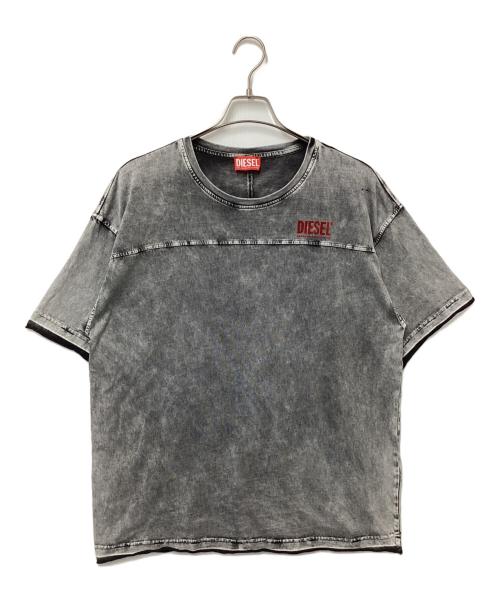 DIESEL（ディーゼル）DIESEL (ディーゼル) クルーネックTシャツ グレー サイズ:Lの古着・服飾アイテム