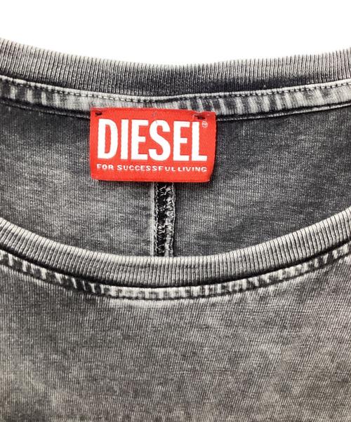 DIESEL（ディーゼル）DIESEL (ディーゼル) クルーネックTシャツ グレー サイズ:Lの古着・服飾アイテム