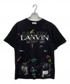 LANVIN×GALLERY DEPTランバン×ギャラリー デプト）の古着「ペイント加工半袖Tシャツ」｜ブラック