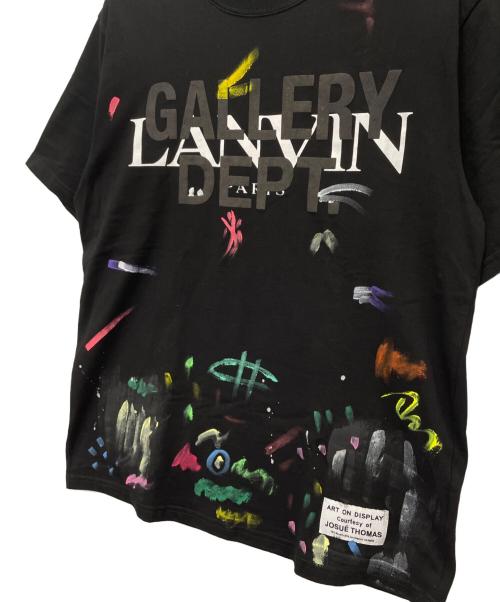 LANVIN（ランバン）LANVIN (ライバン) GALLERY DEPT (ギャラリー デプト) ペイント加工半袖Tシャツ ブラック サイズ:-の古着・服飾アイテム