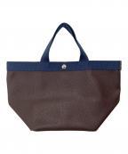 Herve Chapelierエルベシャプリエ）の古着「ハンドバッグ」｜ネイビー×ブラウン