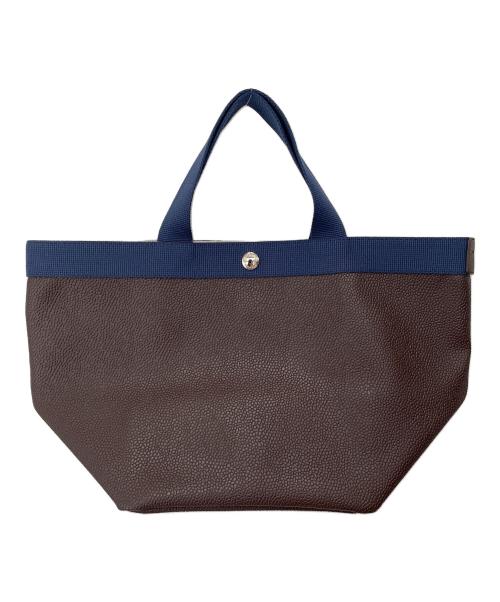 Herve Chapelier（エルベシャプリエ）Herve Chapelier (エルベシャプリエ) ハンドバッグ ネイビー×ブラウンの古着・服飾アイテム