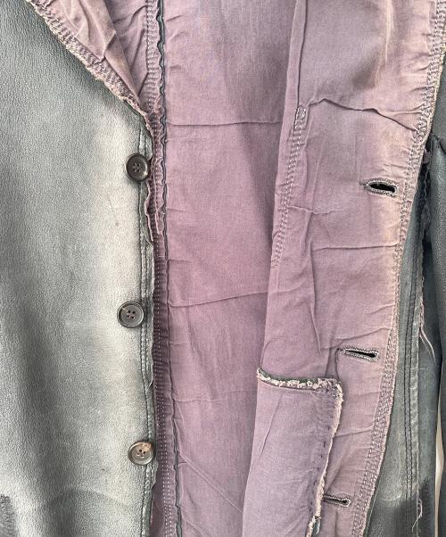 COMME des GARCONS SHIRT（コムデギャルソンシャツ）COMME des GARCONS SHIRT (コムデギャルソンシャツ) レザージャケット グレー サイズ:Sの古着・服飾アイテム