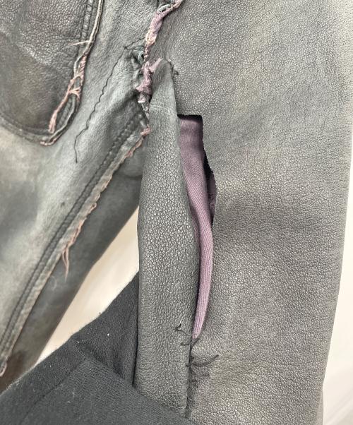 COMME des GARCONS SHIRT（コムデギャルソンシャツ）COMME des GARCONS SHIRT (コムデギャルソンシャツ) レザージャケット グレー サイズ:Sの古着・服飾アイテム