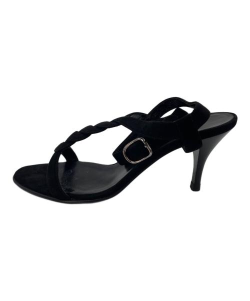 HERMES（エルメス）HERMES (エルメス) ヒールサンダル トルサード ブラック サイズ:37の古着・服飾アイテム