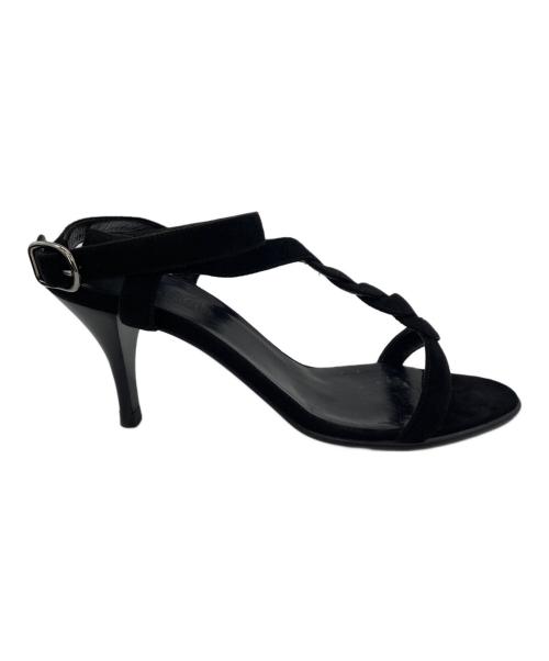 HERMES（エルメス）HERMES (エルメス) ヒールサンダル トルサード ブラック サイズ:37の古着・服飾アイテム