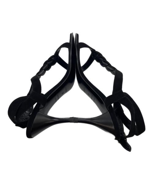 HERMES（エルメス）HERMES (エルメス) ヒールサンダル トルサード ブラック サイズ:37の古着・服飾アイテム