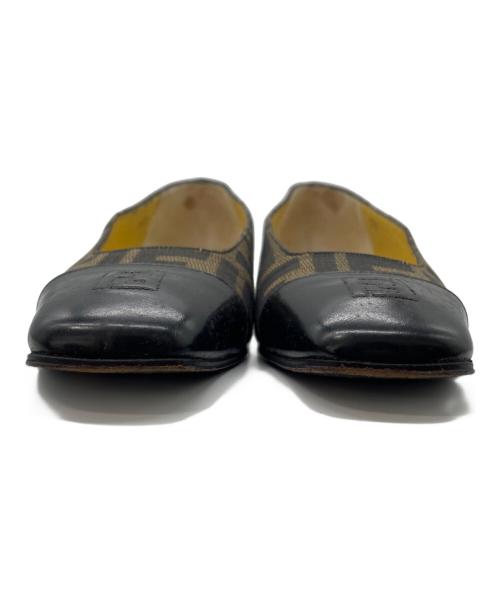 FENDI（フェンディ）FENDI (フェンディ) パンプス ブラウン×ブラック サイズ:35　1/2の古着・服飾アイテム