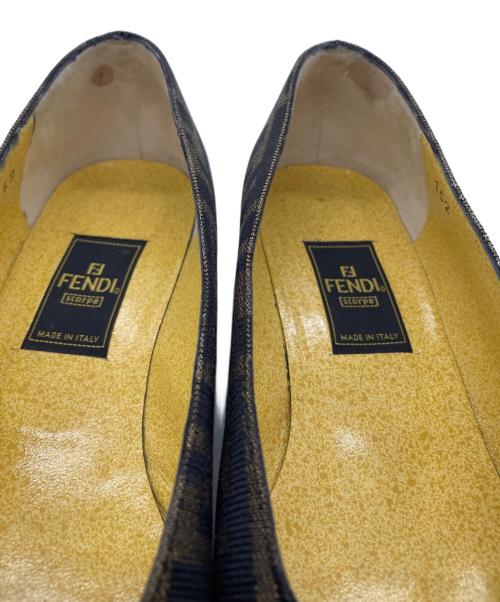 FENDI（フェンディ）FENDI (フェンディ) パンプス ブラウン×ブラック サイズ:35　1/2の古着・服飾アイテム