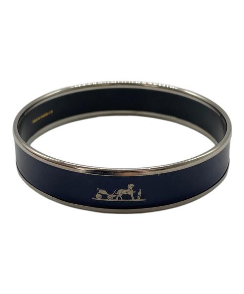 HERMES（エルメス）HERMES (エルメス) エマイユPM ネイビー×シルバーの古着・服飾アイテム