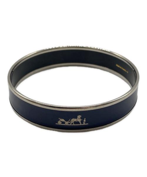 HERMES（エルメス）HERMES (エルメス) エマイユPM ネイビー×シルバーの古着・服飾アイテム