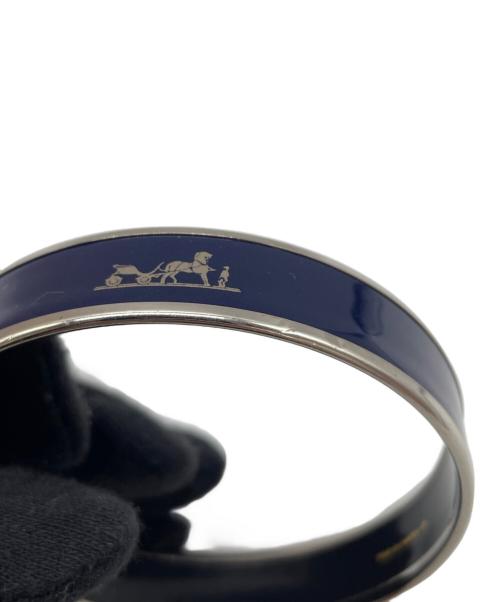 HERMES（エルメス）HERMES (エルメス) エマイユPM ネイビー×シルバーの古着・服飾アイテム