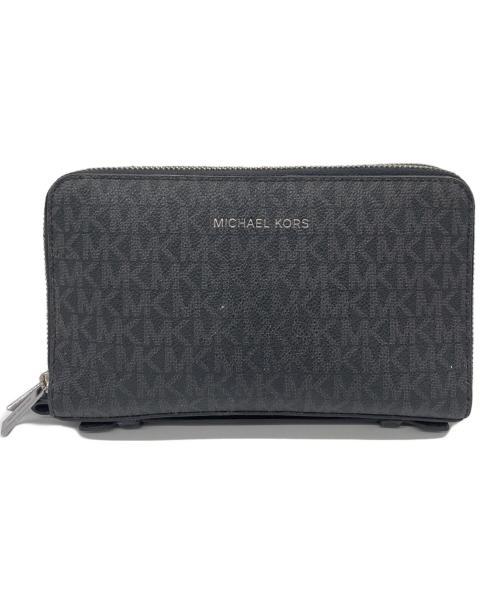 MICHAEL KORS（マイケル・コース）MICHAEL KORS (マイケル・コース) ダブルジップ ブラック×グレーの古着・服飾アイテム
