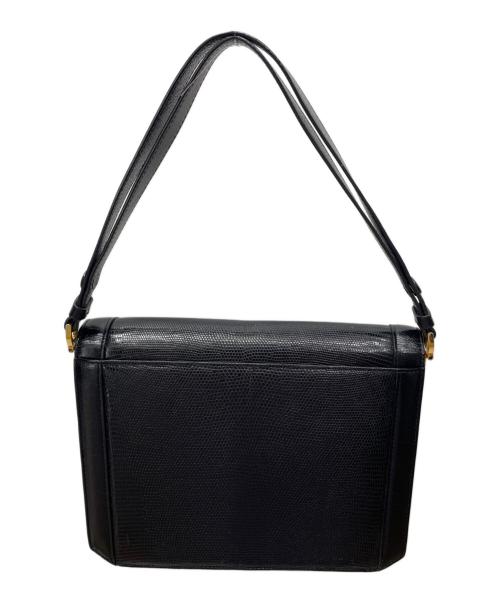 Yves Saint Laurent（イヴサンローラン）Yves Saint Laurent (イヴサンローラン) カサンドラロゴリザードショルダー ブラックの古着・服飾アイテム