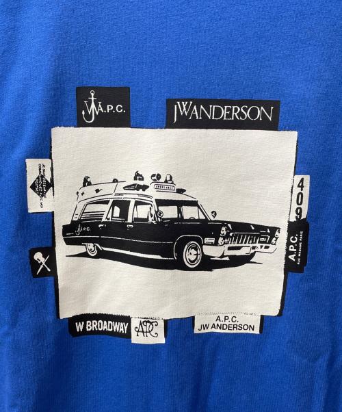 A.P.C.（アーペーセー）A.P.C. (アーペーセー) J.W.ANDERSON (ジェイダブリューアンダーソン) 半袖Tシャツ ブルー サイズ:XLの古着・服飾アイテム