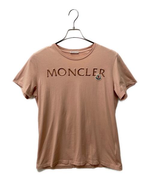 MONCLER（モンクレール）MONCLER (モンクレール) ロゴTシャツ ピンク サイズ:Mの古着・服飾アイテム