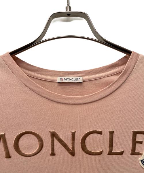 MONCLER（モンクレール）MONCLER (モンクレール) ロゴTシャツ ピンク サイズ:Mの古着・服飾アイテム