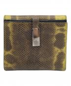 GUCCIグッチ）の古着「2つ折り財布」｜ブラウン×イエロー