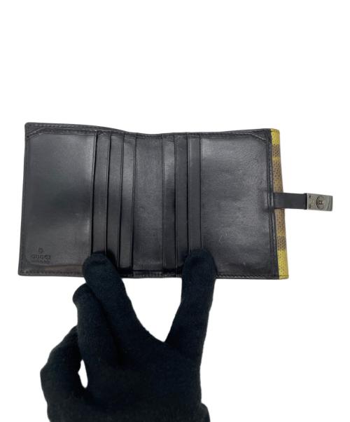 GUCCI（グッチ）GUCCI (グッチ) 2つ折り財布 ブラウン×イエローの古着・服飾アイテム