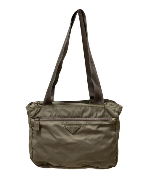 PRADA（プラダ）PRADA (プラダ) ショルダートートバッグ グリーンの古着・服飾アイテム